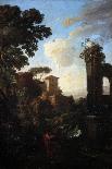 Landscape with Ruins and Painter-Andrea Locatelli-Framed Giclee Print