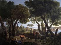 Landscape with Ruins and Painter-Andrea Locatelli-Framed Giclee Print