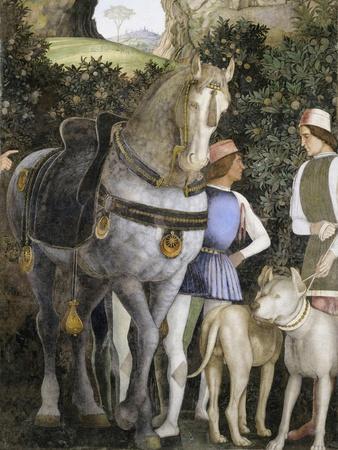 La Camera Degli Sposi: Grooms with Horse and Two Dogs