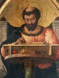 St Luke at His Desk, Detail from Altarpiece of St Luke-Andrea Mantegna-Giclee Print