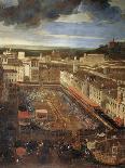 Saracen Joust in Piazza Navona, February 25, 1634, Detail with the Machine in the Shape of Ship-Andrea Sacchi-Giclee Print
