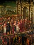 King Henri III (1551-89) of France Visiting Venice in 1574, Escorted by Doge Alvise Mocenigo-Andrea Vicentino-Giclee Print