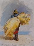 A Harvester, 1863-Andreas Achenbach-Giclee Print