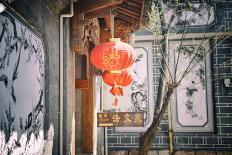 Chinese Lanterns and Wall Paintings in an Alley of Lijiang's Old Town, Lijiang, Yunnan, China, Asia-Andreas Brandl-Photographic Print