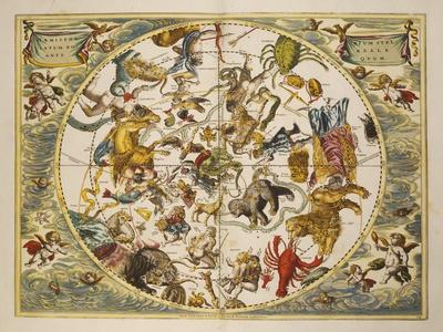 Atlas Coelestis Seu Harmonia Macrocosmica. Engraved Celestial Atlas By Andreas Cellarius