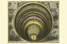 Map showing Tycho Brahe's system of planetary orbits around the Earth, 1660-1661-Andreas Cellarius-Giclee Print