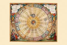 Celestial Planisphere Showing Zodiac Signs, from 'The Celestial Atlas, or The Harmony of Universe'-Andreas Cellarius-Giclee Print
