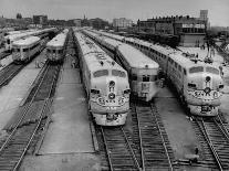 Men are Loading Up the "Santa Fe" Train with Supplies before They Take-Off-Andreas Feininger-Photographic Print