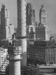 View of the Brooklyn Bridge and the Skyscrapers of Manhattan's Financial District-Andreas Feininger-Framed Photographic Print