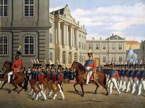 Christian VIII of Denmark at Amalienborg in 1848-Andreas Herman Hunaeus-Framed Stretched Canvas