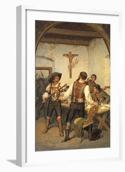 Andreas Hofer Captured by French, Tyrolean Uprising-null-Framed Giclee Print