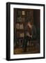 Andreas Reading, 1882-83 (Oil on Cardboard)-Edvard Munch-Framed Giclee Print