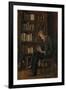 Andreas Reading, 1882-83 (Oil on Cardboard)-Edvard Munch-Framed Giclee Print