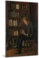 Andreas Reading, 1882-83 (Oil on Cardboard)-Edvard Munch-Mounted Giclee Print
