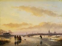 Frozen Canal Near the River Maas-Andreas Schelfhout-Art Print