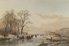 Frozen Winter Scene-Andreas Schelfhout-Giclee Print