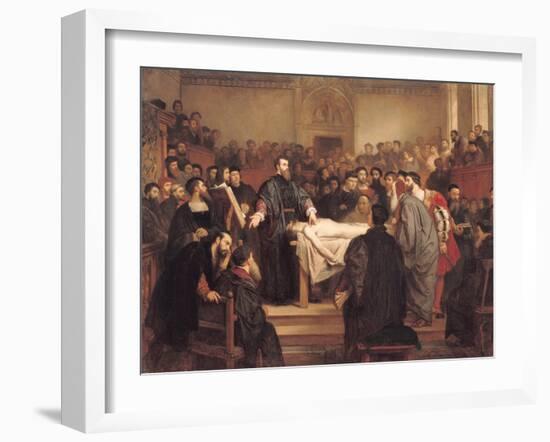 Andreas Vesalius (1514-64) at Padua, 1859-Edouard Jean Conrad Hamman-Framed Giclee Print