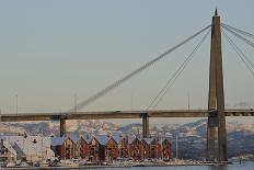 Town Bridge Bybro About the Straumsteinsund, Stavanger, Rogaland, Norway-Andreas Werth-Framed Stretched Canvas