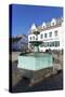 Andreasbrunnen Fountain and Deidesheimer Hof Hotel-Marcus Lange-Stretched Canvas