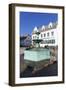 Andreasbrunnen Fountain and Deidesheimer Hof Hotel-Marcus Lange-Framed Photographic Print