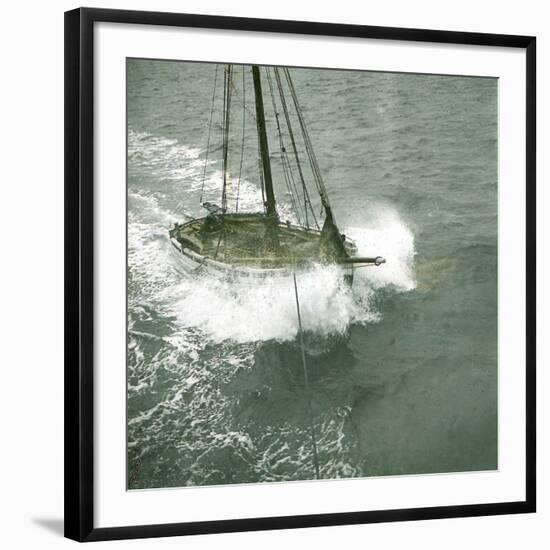 Andree Expedition to the North Pole, Bergen (Norway), a Fishing Boat, 1897-Leon, Levy et Fils-Framed Photographic Print