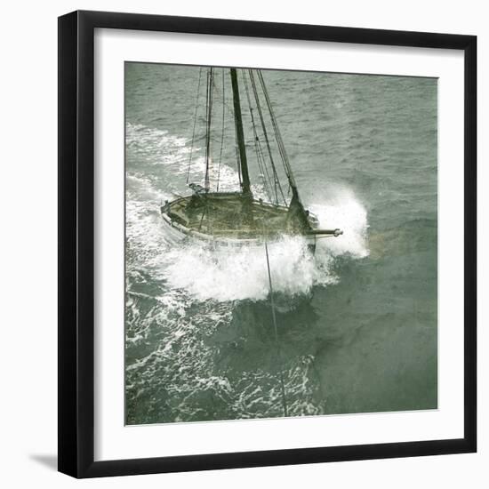 Andree Expedition to the North Pole, Bergen (Norway), a Fishing Boat, 1897-Leon, Levy et Fils-Framed Photographic Print