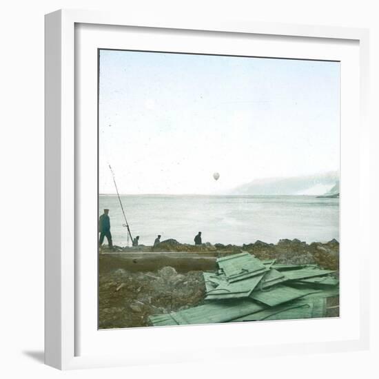 Andree Expedition to the North Pole, Spitsbergen, Departure of the Balloon, July 11, 1897, 2H30-Leon, Levy et Fils-Framed Photographic Print