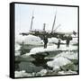 Andree Expedition to the North Pole, Spitsbergen, the "Swenksund"-Leon, Levy et Fils-Framed Stretched Canvas