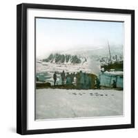 Andree Expedition to the North Pole, Spitzbergen, Landing of the Balloon's Nacelle, 1897-Leon, Levy et Fils-Framed Photographic Print