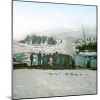 Andree Expedition to the North Pole, Spitzbergen, Landing of the Balloon's Nacelle, 1897-Leon, Levy et Fils-Mounted Photographic Print