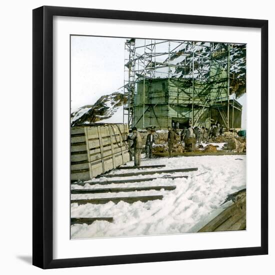 Andree Expedition to the North Pole, Spitzbergen, Landing of the Box Containing the Balloon, 1897-Leon, Levy et Fils-Framed Photographic Print