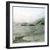 Andree Expedition to the North Pole, Spitzbergen, Virgo-Bay at Midnight-Leon, Levy et Fils-Framed Photographic Print