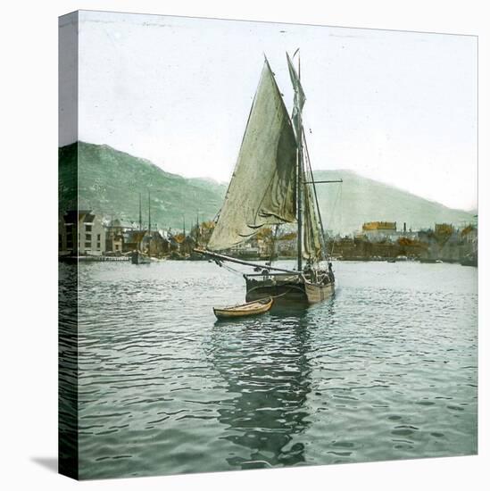 Andree Expedition to the North Pole, View of Bergen-Leon, Levy et Fils-Stretched Canvas
