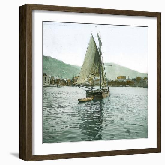 Andree Expedition to the North Pole, View of Bergen-Leon, Levy et Fils-Framed Photographic Print