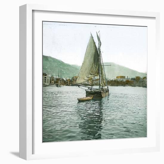 Andree Expedition to the North Pole, View of Bergen-Leon, Levy et Fils-Framed Photographic Print