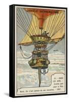 Andree Setting Out on His Balloon Flight to the North Pole, 1897-null-Framed Stretched Canvas