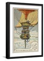Andree Setting Out on His Balloon Flight to the North Pole, 1897-null-Framed Giclee Print