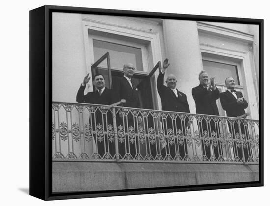 Andrei Gromyko, Urho Kekkonen, Nikita Khrushchev, Nikolai Belganin, V.J. Sukselainen-null-Framed Stretched Canvas