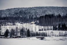 Wooden Cottage in Winter Forest, Central Finland-Andrew Bayda-Photographic Print