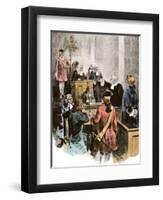 Andrew Hamilton's Defense of John Peter Zenger, Establishing Freedom of the Press-null-Framed Giclee Print