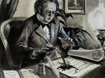 Portrait of Sergei Rachmaninov-Andrew Howat-Giclee Print