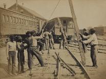 Capitol under Construction, Washington, D.C., c.1863-Andrew J^ Johnson-Stretched Canvas