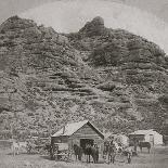 Pony Express Stop Hanging Rock-Weber Station, Utah-Andrew J. Russell-Framed Stretched Canvas