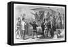 Andrew Johnson Speaking from a Train-null-Framed Stretched Canvas