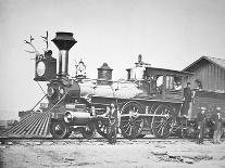 Locomotive Number 23 at Wyoming Station New Little Laramie River, Wyoming, 1868-Andrew Joseph Russell-Framed Stretched Canvas