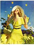 "Woman in Yellow," Saturday Evening Post Cover, June 15, 1935-Andrew Loomis-Giclee Print