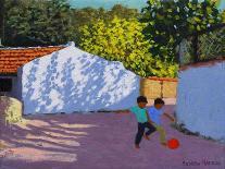 Late Afternoon Football, Ornos, Mykonos-Andrew Macara-Giclee Print