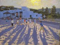 Late Afternoon Football, Ornos, Mykonos-Andrew Macara-Giclee Print