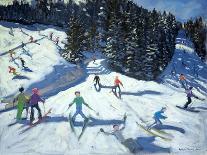 Skiing, Samoens, Grand Massif, France, 2021 (oil on canvas)-Andrew Macara-Giclee Print
