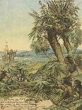 Columbus Building a Fort in Haiti-Andrew Melrose-Giclee Print